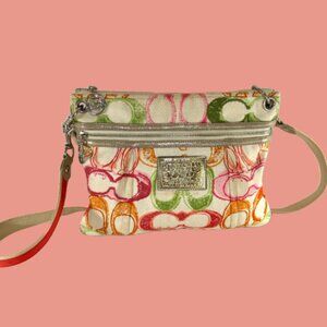Coach Poppy Crossbody and Shoulder bag multicolored EUC